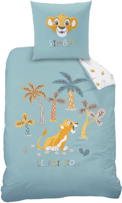 Disney The Lion King Dekbedovertrek, Savana - Eenpersoons - 140 x 200 + 63 x 63 cm - Katoen