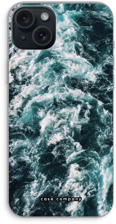 Case Company® - Hoesje geschikt voor iPhone 15 Plus hoesje - Zee golf - Soft Cover Telefoonhoesje - Bescherming aan alle Kanten en Schermrand