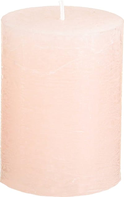 Massief roze pilaarkaarsen, lichtroze, 60x80mm, set van 4, decoratie,