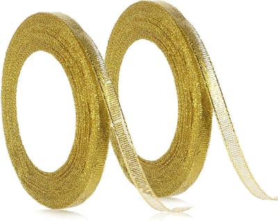 Gouden Cadeaulint, Organza en Satijnen Ribbons voor Versiering, Trouwen, Doop en Verjaardagen