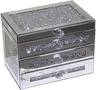 Opbergdoos Sieraden - Glazen Display - Sieraden Organiseren - Multilaag Stapelbaar - Ruim Compartiment - Transparant