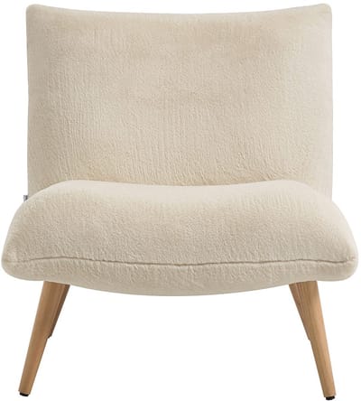 Vente-unique Fauteuil in beige nepbont - PEPITA
