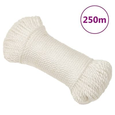 vidaXL - Werktouw - 8 - mm - 250 - m - polypropeen - wit