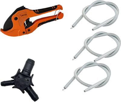 PEX & Meerlagenbuis Montage Set 20/25/32 – Kalibrator & Ontbramer 20/25/32 mm + Buizenkniptang tot 42 mm + Inwendige Buigveren 20/25/32 – Complete Installatieset Water & CV
