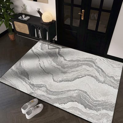 Tapis de porte simple en graphite sale et résistant à l'usure, tapis de sol en soie épaissi pour porte d'entrée, peut être coupé en tapis de sol pour la porte d'entrée. 40 * 60CM silk ring