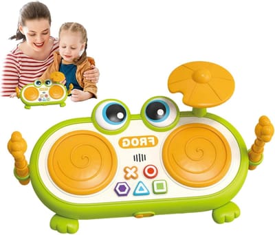 Kinder Percussiekit - Muziek Speelgoed - Muzikale Ontwikkeling - Lichtgevende Ritmestukken - 317 x 113 x 215 cm - Groen