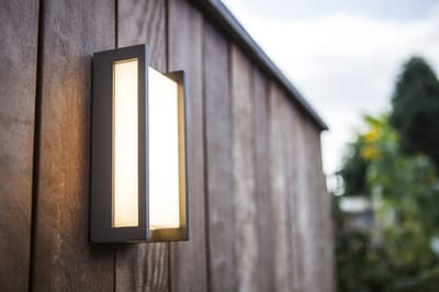 Licht-Erlebnisse - Brensom - LED - Wandlamp - IP54 - 3000K - 1100lm - van - Aluguss polycarbonaat - in - antraziet