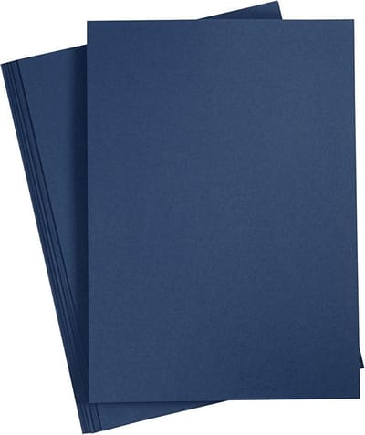 Karton - blauw - A4 - 21x29,7cm - 220 grams - Creotime - 10 vellen