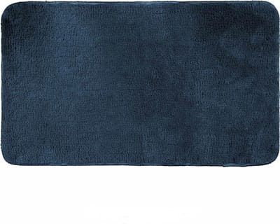 Badmat van microvezel 45 x 75 cm - Polyester - Blauw - Bleu - SILUMEN
