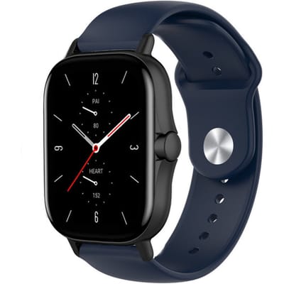 Strap-it Siliconen sport bandje - geschikt voor Xiaomi Amazfit GTS 1-2-3-4 - Mini / Amazfit Bip / Bip S / Bip Lite / Bip U Pro / Bip 3 / Amazfit GTR 42mm - donkerblauw