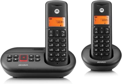 Draadloze Telefoons - Vaste Telefoon - Thuis Bellen - Antwoordapparaat 12 Min - 2 stuks - Zwart