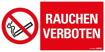 Pickup Kunststoff Schild 30x15 cm RAUCHEN VERBOTEN