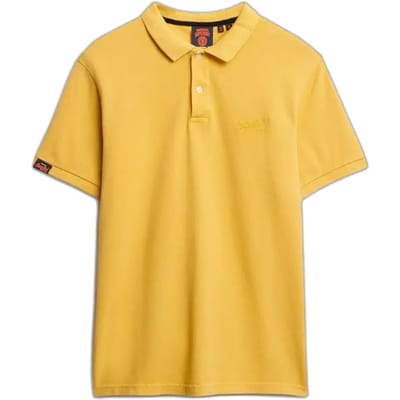 Superdry Vint Destroy Korte Mouw Poloshirt Geel S Man