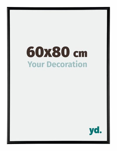 Your Decoration - Fotolijst 60x80 cm - Aluminium - Zwart Hoogglans - Kent