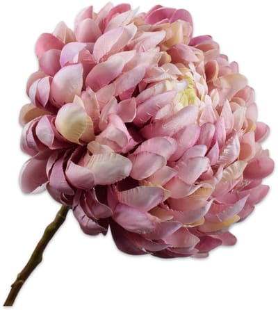 Silk-ka Kunstbloem Chrysant Tak Roze-Creme 64 cm