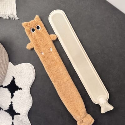 Handwarmers - Pluche kruik - Kattenontwerp - Geschikt voor thuis, op reis, op het werk, buitenactiviteiten, kamperen, slapen, ontspanning en warmte in de winter（Oranje kat）