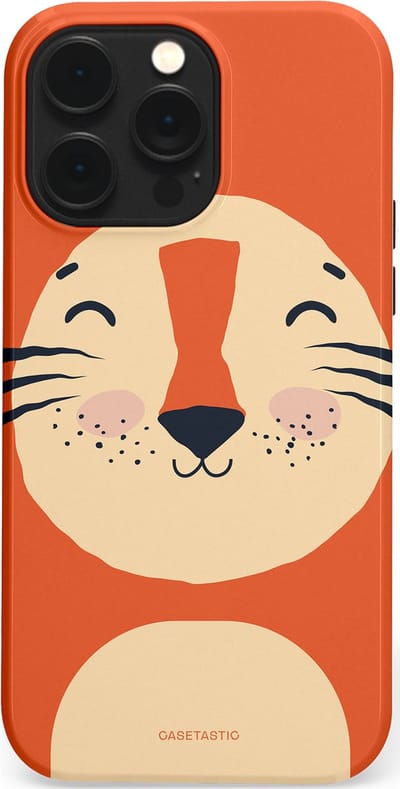 Casetastic hoesje geschikt voor Apple iPhone 14 Pro Max - MagSafe - Dubbellaagse bescherming - Knuffelkopjes tijger - Fashion Case - Terracotta Zand