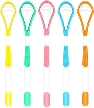 Tongschraper Set - Tongreiniger - Frisse Adem - Dubbelzijdig Ontwerp - 5 Stuks - Multicolor