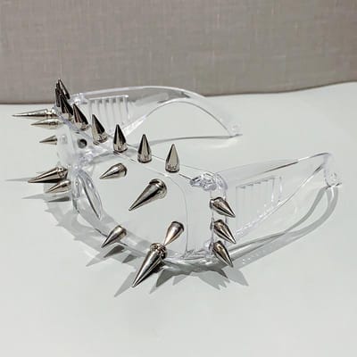 Lunettes de soleil Y2K Steampunk à Monture Grande Forme Rivet Rivet Pour Femmes Pour Pour Hommes Style Rétro Lunettes de Soleil Designer Premium Pièce Unique Populaire