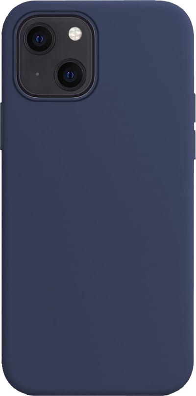 Hoes - Geschikt voor Apple iPhone 13 Mini - Sterk & Shockproof - Hoesje Cover - Siliconen Case - Donkerblauw