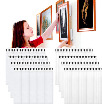 Savia Ophangsysteem Schilderijen & Fotolijsten – Zonder boren, geen schade! – Klittenband Dubbelzijdig Velcro Tape – Zelfklevende Strips – Ophanghaakjes, Plakstrips, Kleefstrips, Powerstrips, Velcro Klittenband