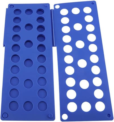 Snelle Vouwplank voor Kleding, Ruimtebesparende Organizer voor Volwassenen en Efficiënte Wasopslag in Blauw - 40 x 20 cm