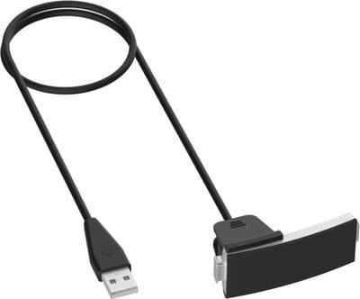 DrPhone H07 - USB oplaadkabel - Geschikt voor Fitbit Alta HR Met Reset Knop –Oplaadkabel - Kabel - 1M- Zwart