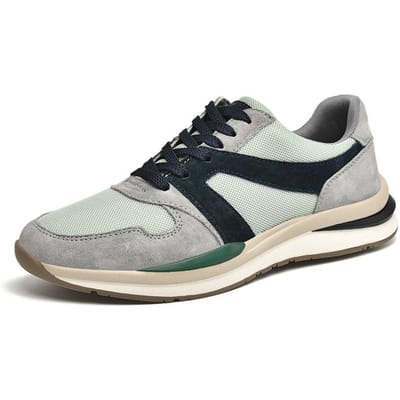 Herenschoenen Nieuwe Lente en Zomer Heren Casual Mode Schoenen Heren Leer Ademend Comfortabel Mesh Schoenen Sport Tide 44