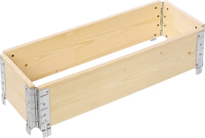 Garronda Kweekbak Palletrand 80x30x20 cm - Natuurlijk - Bloemen - Kruiden - Palletframe - Natuurlijke Verhoogde Bloembedden - GD-BUD-PAL