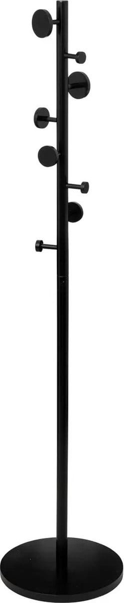 Kapstok staand 8 ronde haken Five® - Zwart