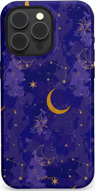 Casetastic Hoesje Geschikt voor Apple iPhone 15 Pro Max Magsafe - Stijlvolle Beschermende Duo-layer Case - Sterrennacht
