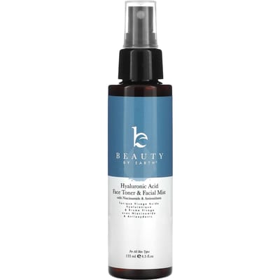 Beauty By Earth, Hyaluronic Acid Face Toner & Facial Mist, 4.5 fl oz (133 ml)