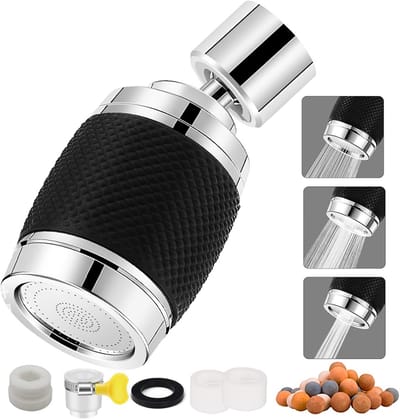 Keukenkraan Installatieset met Filter – 360° Draaibare Kraanverlenger – 1/2 Waterbesparende Versterkte Spuitkop met 3 Spuitstanden en Kraanadapter