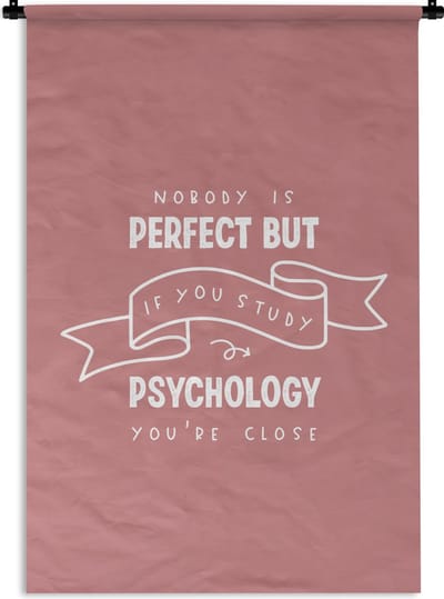 Wandkleed - Wanddoek - Psychologie - Studenten - Onderwijs - Studeer - 120x180 cm - Wandtapijt
