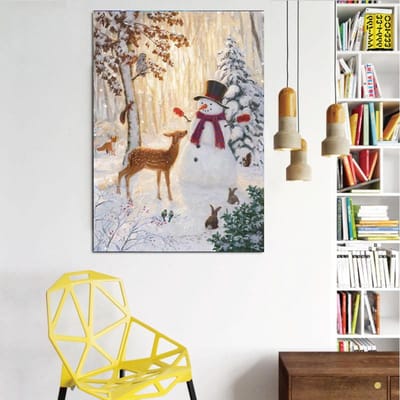 Peinture Diamant Père Noël Carré Complet Rond 5D DIY Broderie Diamant Hiver Kit d'Art Mosaïque Décorations de Noël Full Square 20X30CM