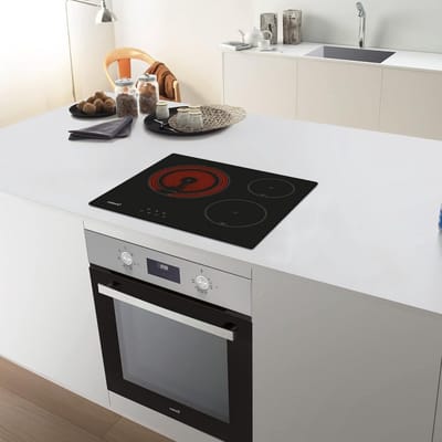 Keramische Kookplaat Zwart 60cm met 3 High Light Zones en Tactiele Bediening