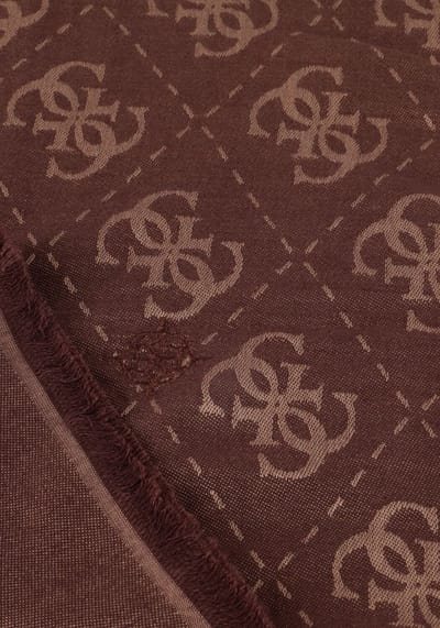 Guess Jacquard Scarf 70x180 Sjaals Dames - Camel - Maat ONESIZE