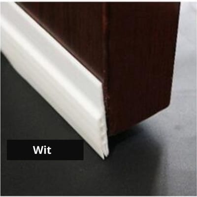 Tochtstrip - Aanpasbare Tochtstopper - Zelfklevende tochtstrip voor deuren – Tochthond – Tochtkussen – Tochtband – Duurzaam – Isolatie - Wit - 100 cm x 5 cm