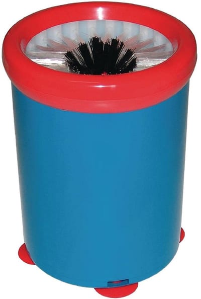 Glazen Spoelmachine - Gootsteen Borstel - Snelle Glasreiniging - Blijft in gootsteen - 18x14 cm - Blauw en rood
