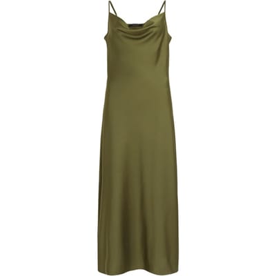 AllSaints Hadley Dress Khaki Green Size: 40 | Midi Dresses Outlet | Dames | Groen