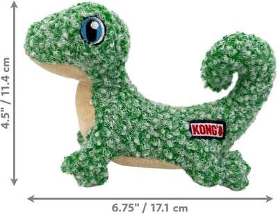 Kong Cat Luvs Lizard - Kattenkruid Speelgoed - 11.4x17.1x8 cm Groen Wit Beige