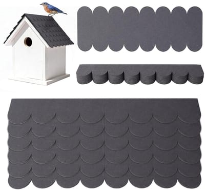 Mini Dakshingles - Vogelhuis Dakbedekking - Kleine Dakken Beschermen - Sterk Zelfklevend - 32 Stuks - Grijs