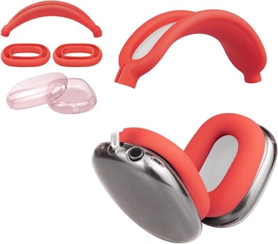 Beschermset voor AirPods Max 2/1 - Hoofdbandhoes, TPU Beschermcase en Silicone Oorkussens, Zweetbestendig en Wasbaar