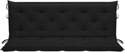 Schommelbank Kussen - Zitkussen Tuinbank - Comfortabel Buiten Zitten - Waterdicht Oxford Stof - 150x50x7 cm - Zwart