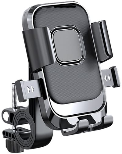 Telefoonhouder - Universele Fiets & Motor Telefoonhouder – Waterdicht en 360° Draaibaar – compact, draagbaar - voor scooter, motor, elektrische fiets - 1 artikel – Zwart