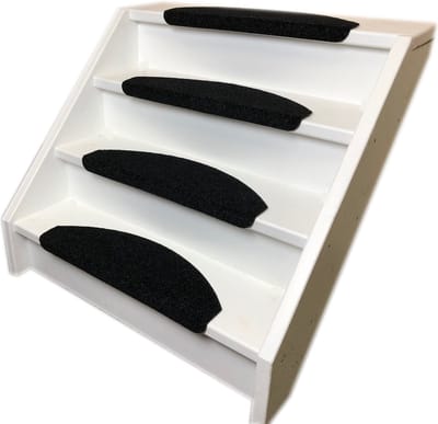 Elite Trapmatten - 17 stuks - Solid trapmatten Antraciet / Zwart - 56x17x3,5cm - Halve maantjes