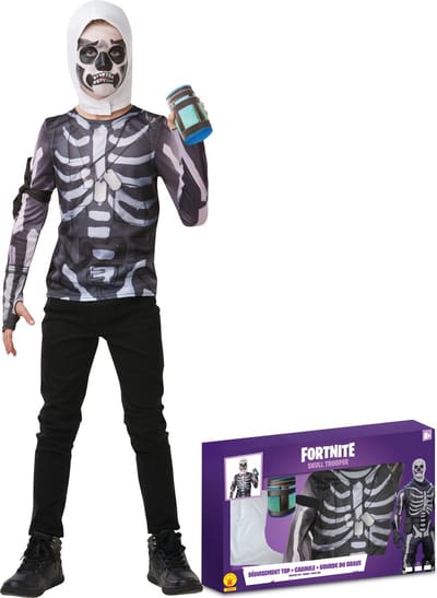 RUBIES FRANCE - Klassieke tiener Fortnite Skull Trooper-doos - 146/158 (11 -13 jaar)
