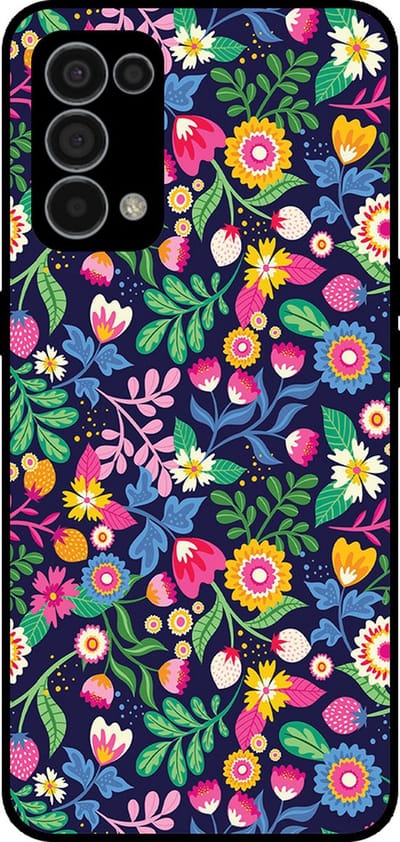 Smartphonica Telefoonhoesje Geschikt voor Oppo Find X3 Lite met bloemen opdruk - TPU backcover case flower design geschikt voor Oppo Find X3 Lite