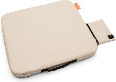 Cozy Jord - verwarmd zitkussen - draadloos - XL batterij- voor buiten en binnen - water & vuilafstotend - beige