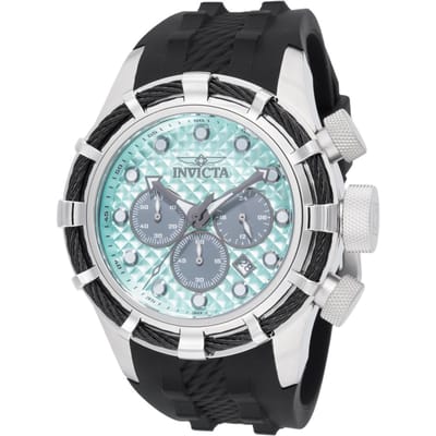 Invicta Bolt 49164 Herenhorloge - Quartz Uurwerk - Roestvrij Staal met Blauwe Wijzerplaat - 50 mm